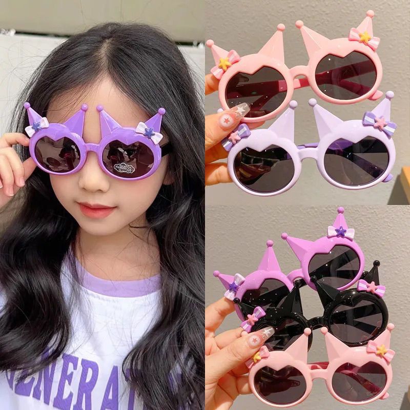 Tablet Cute Accessories - Süße Cartoon-Sonnenbrille im Kawaii-Totenkopf-Design mit Schleife,