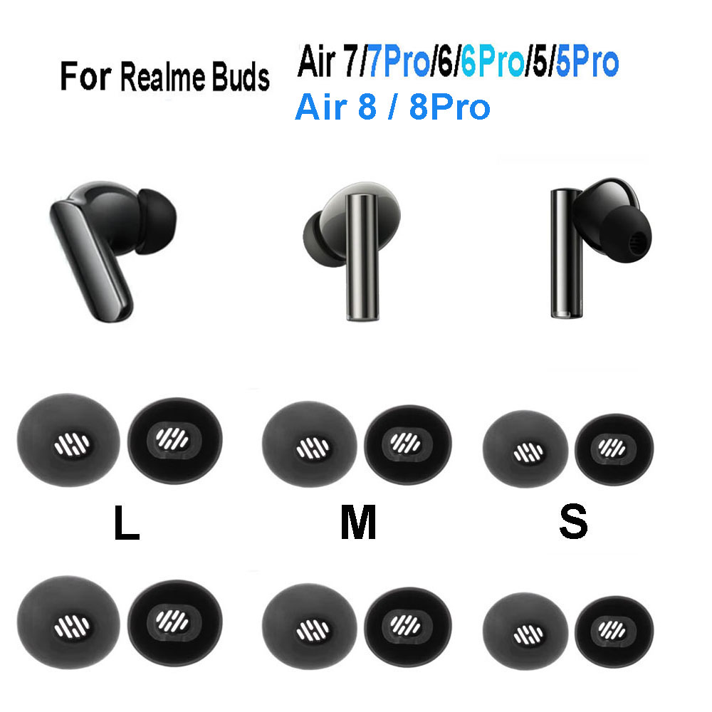 Realme Tablet Accessories - 4 Stück Silikon-Ohrstöpsel für Realme Buds