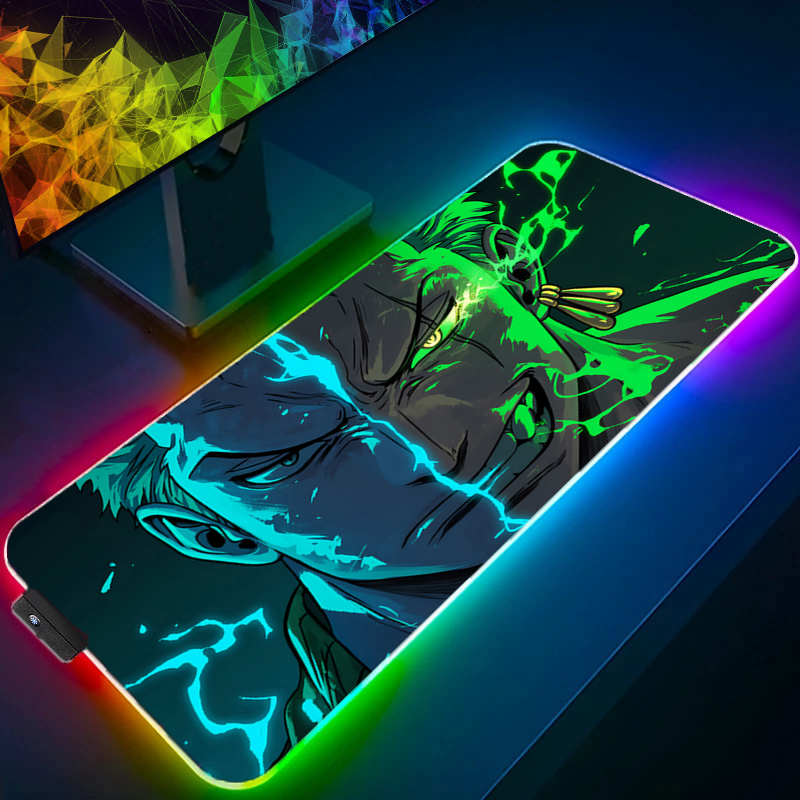 Tablet Cute Accessories - ONE PIECE Zoro Mauspad RGB Gaming