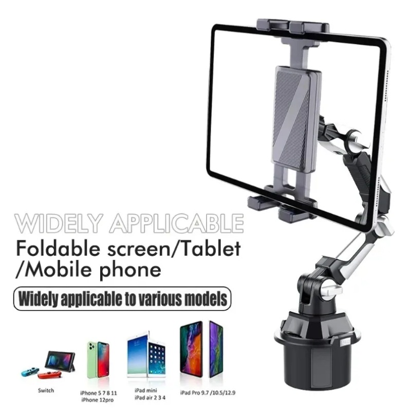 Accessories For Android Tablet - Auto-Getränkehalter, Telefon- und Tablet-Halterung, 360-Grad-Drehung, flexibler