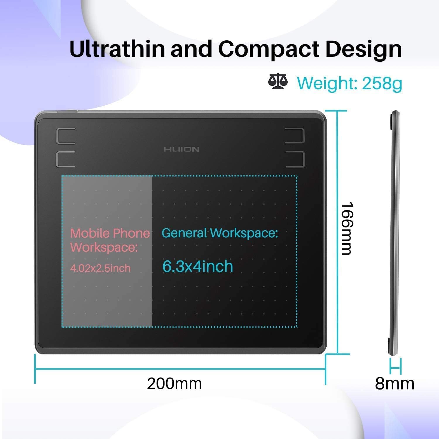 HUION HS64 Grafiktablett 6 Zol – Huion Tablet Accessories Bewertung und Preis